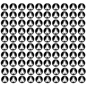 Tux Linux Penguin Keycap Stickers (12mm)